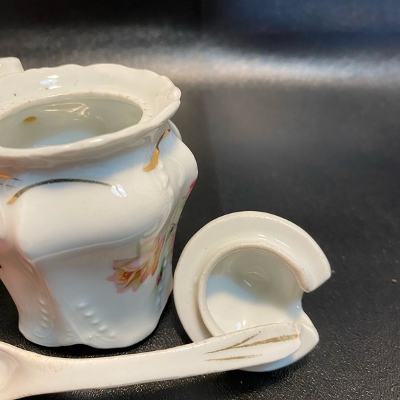 Vintage Bavaria Victorian Mustard Pot with Spoon - Picture 8 of 9